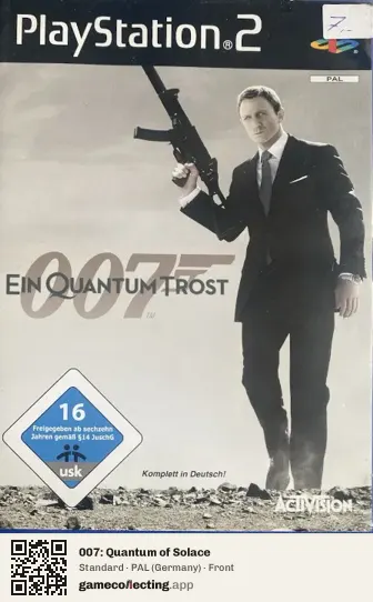 007: Quantum of Solace PlayStation 2, Germany box front