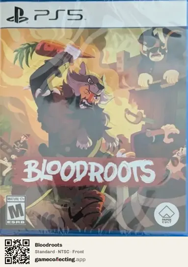 Bloodroots PlayStation 5, NTSC box front