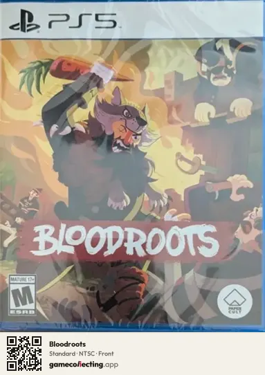 Bloodroots PlayStation 5, NTSC box front