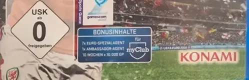 Pro Evolution Soccer 2016, the USK square on its front