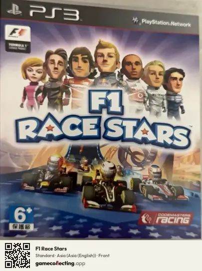 F1 Race Stars PlayStation 3, Asia (English) box front