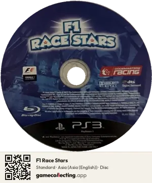 F1 Race Stars PlayStation 3, Asia disc