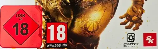Borderlands 4, the USK square on its front