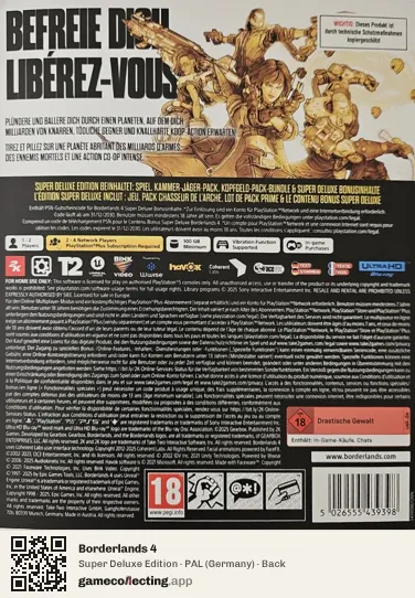Borderlands 4 PlayStation 5, Germany box back