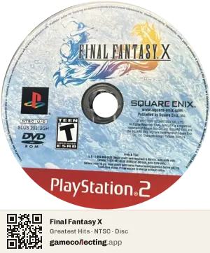 Final Fantasy X PlayStation 2, NTSC disc