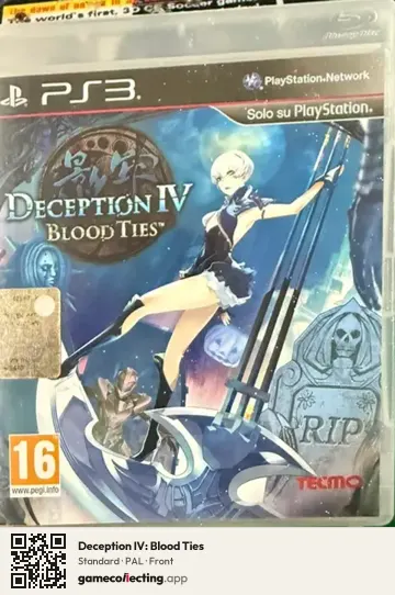 Deception IV: Blood Ties PlayStation 3, PAL box front