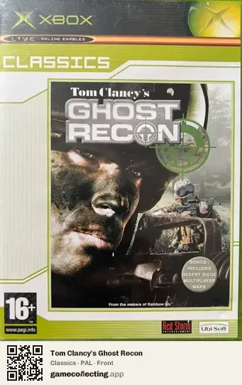 Tom Clancy's Ghost Recon Xbox, PAL box front