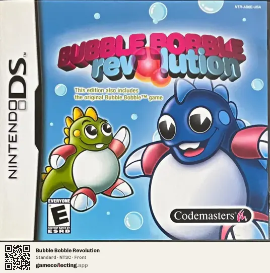 Bubble Bobble Revolution Nintendo DS, NTSC box front
