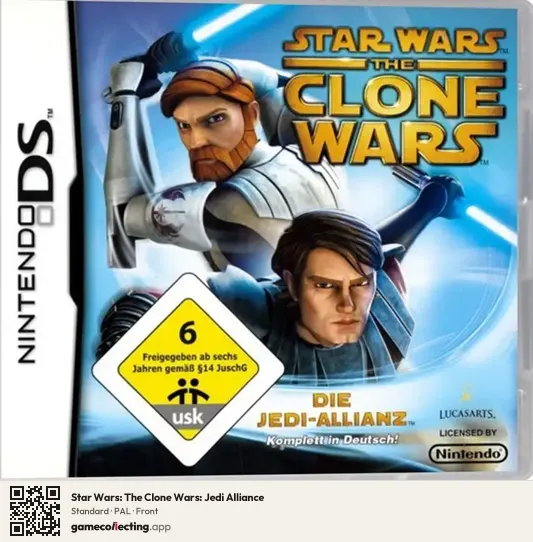 Star Wars: The Clone Wars: Jedi Alliance Nintendo DS, PAL box front
