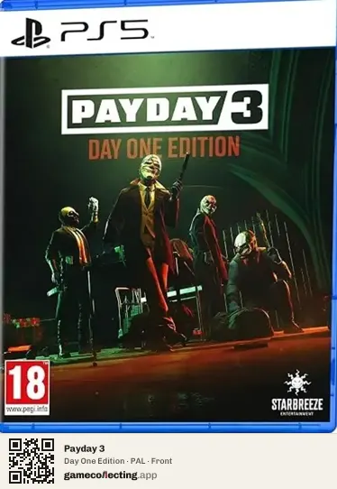 Payday 3 PlayStation 5, PAL box front