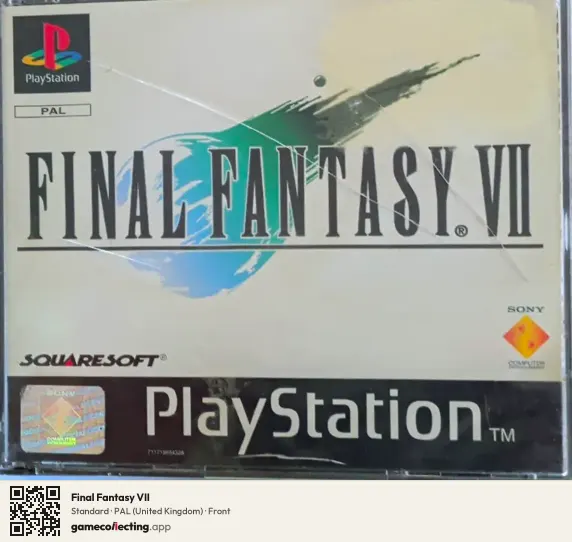 Final Fantasy VII PlayStation, United Kingdom box front