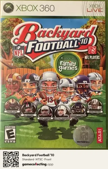 Backyard Football '10 Xbox 360, NTSC box front