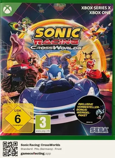 Sonic Racing: CrossWorlds Xbox Series X, Germany box front