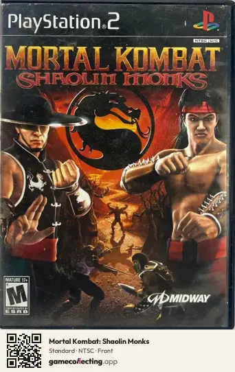 Mortal Kombat: Shaolin Monks PlayStation 2, NTSC box front