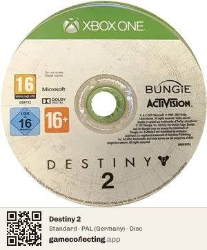Destiny 2 Xbox One, PAL disc