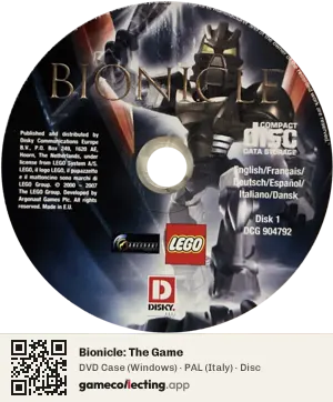 Bionicle: The Game Computer, PAL disc