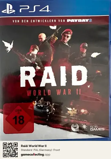 Raid: World War II PlayStation 4, Germany box front