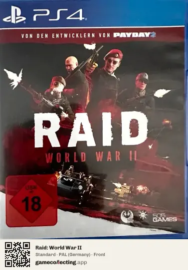 Raid: World War II PlayStation 4, Germany box front