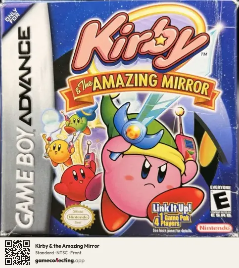 Kirby & the Amazing Mirror Game Boy Advance, NTSC box front