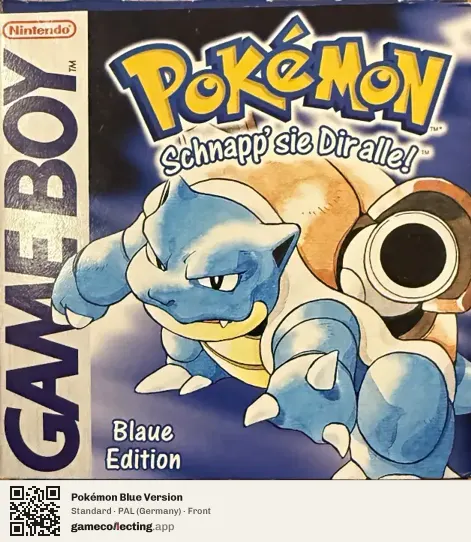 Pokémon Blue Version Game Boy, Germany box front