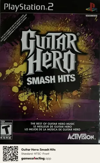 Guitar Hero: Smash Hits PlayStation 2, NTSC box front