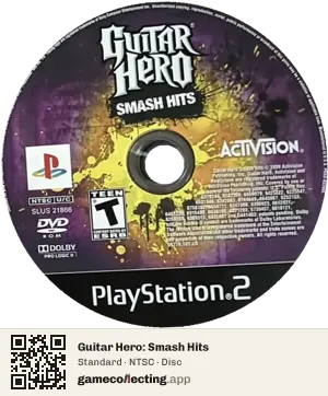 Guitar Hero: Smash Hits PlayStation 2, NTSC disc