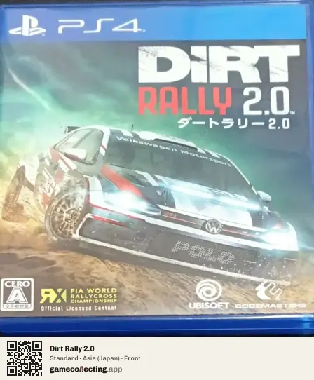 Dirt Rally 2.0 PlayStation 4, Asia box front