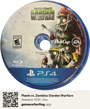 Plants vs. Zombies: Garden Warfare PlayStation 4, NTSC disc