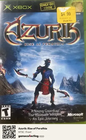 Azurik: Rise of Perathia Xbox, NTSC box front