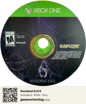 Resident Evil 6 Xbox One, NTSC disc