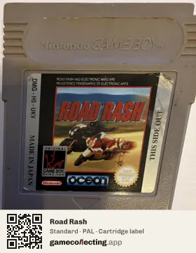 Road Rash Game Boy, PAL cartridge label