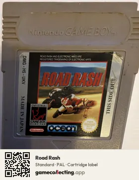 Road Rash Game Boy, PAL cartridge label