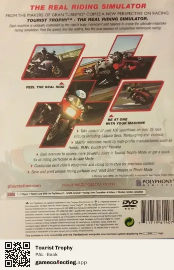 Tourist Trophy PlayStation 2, PAL box back