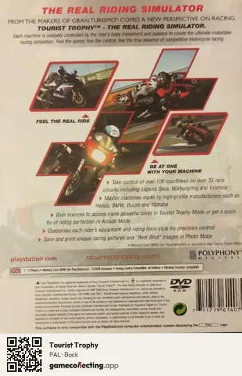 Tourist Trophy PlayStation 2, PAL box back