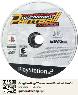 Greg Hastings' Tournament Paintball Max'd PlayStation 2, NTSC disc