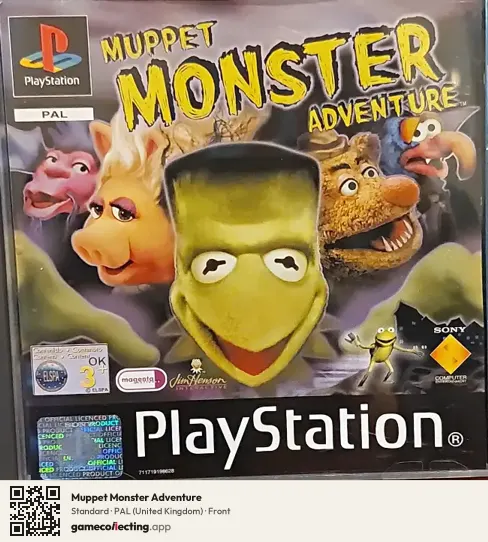 Muppet Monster Adventure PlayStation, United Kingdom box front