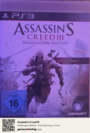 Assassin's Creed III PlayStation 3, Germany box front