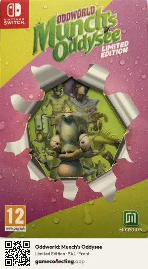 Oddworld: Munch's Oddysee Nintendo Switch, PAL box front
