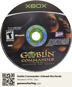 Goblin Commander: Unleash the Horde Xbox, NTSC disc