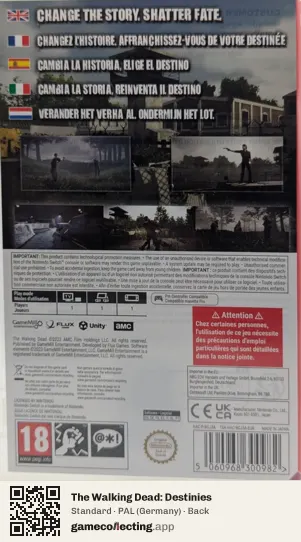 The Walking Dead: Destinies Nintendo Switch, Germany box back