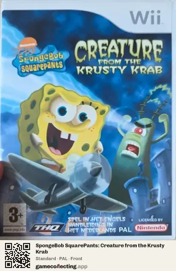 SpongeBob SquarePants: Creature from the Krusty Krab Nintendo Wii, PAL box front