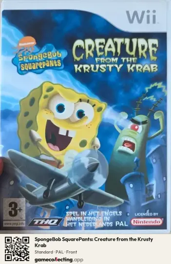 SpongeBob SquarePants: Creature from the Krusty Krab Nintendo Wii, PAL box front