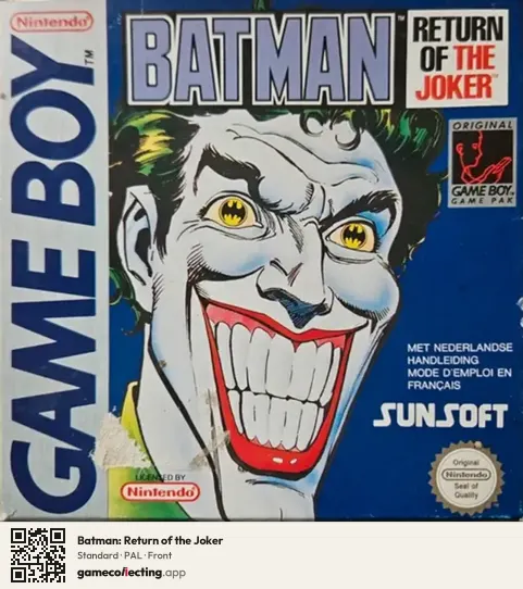 Batman: Return of the Joker Game Boy, PAL box front