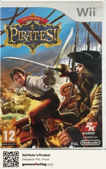 Sid Meier's Pirates! Nintendo Wii, PAL box front