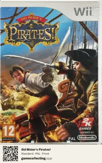 Sid Meier's Pirates! Nintendo Wii, PAL box front