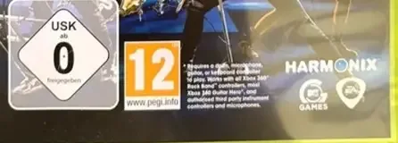 Rock Band 3, the USK square on its front