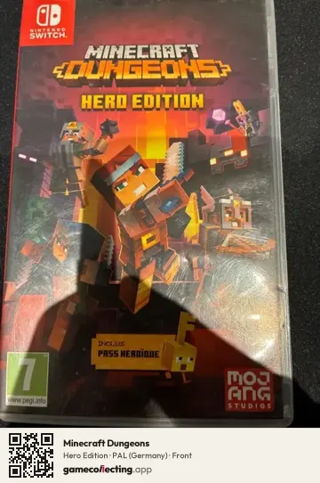 Minecraft Dungeons Nintendo Switch, Germany box front