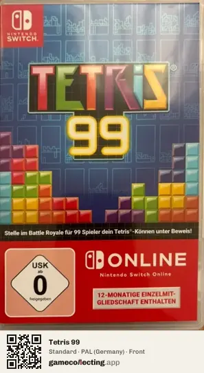 Tetris 99 Nintendo Switch, Germany box front