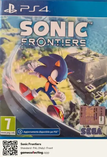 Sonic Frontiers PlayStation 4, Italy box front