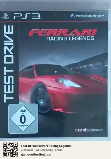 Test Drive: Ferrari Racing Legends PlayStation 3, Germany box front